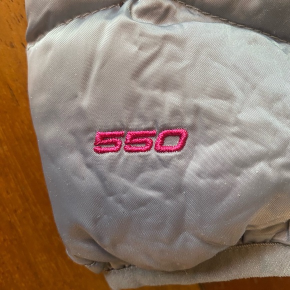 The North Face Quilted puffer coat 550 denier girls L(14/16) silver pink - Picture 8 of 10